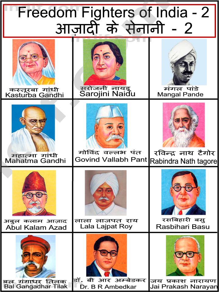 Indian Freedom Fighters Chart