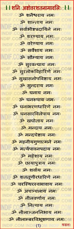 108 NAmes of Shani Dev