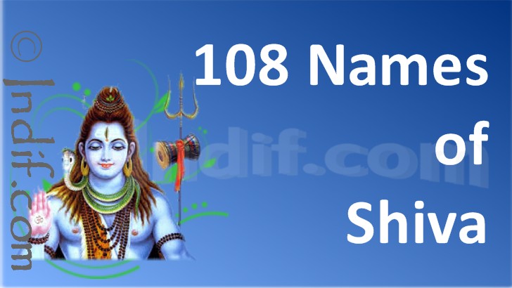 108 Names of Lord Shiva by Indif.com
