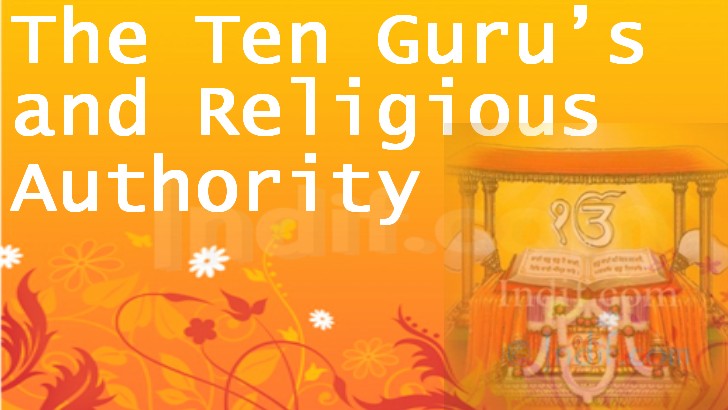 The ten gurus and religious authority�