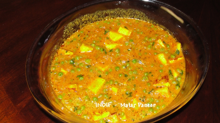 Matar Paneer - Peas and Cottage Cheese