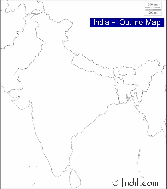 Outline Map of India