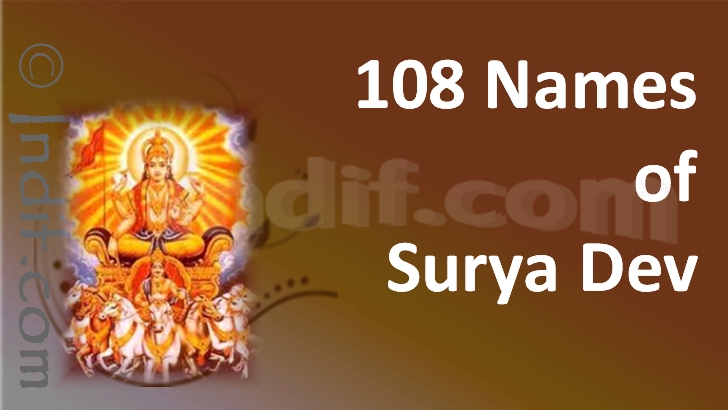 108 Names of Lord Surya by Indif.com